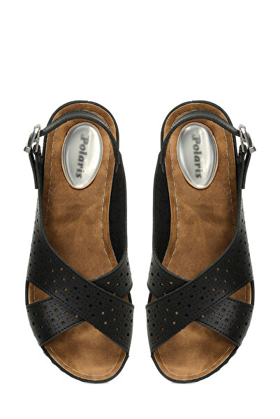 Polaris 162751.Z5FX Siyah Kadın Düz Sandalet