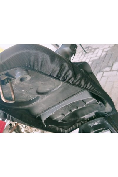 RS JANTİ STORE Compatible Fabric Motor Seat Cover for 50 Cc and 125 Cc Black Color
