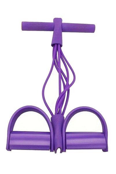 Jet Jimnastik Aleti Body Trimmer 4 Tüplü Mekik Çekme Pedalı Ayak Yayı Mor