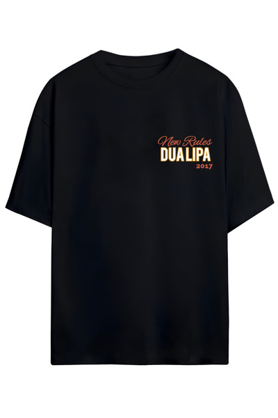 SVART WEAR DUA LIPA ΝΕΕΣ ΚΑΝΟΝΕΣ ΣΧΕΔΙΟ ΠΛΑΤΗΣ ΚΑΙ ΣΤΗΘΟΣ UNISEX TSHIRT