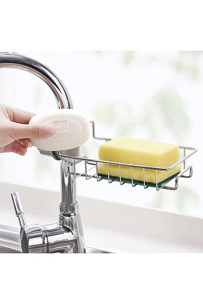 COOYA Sponge Holder, Stainless Steel, Kitchen Sink Organizer, Sink Caddy