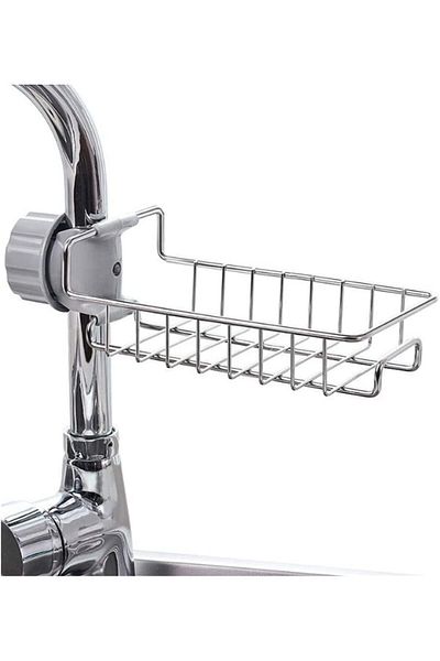 COOYA Kitchen Sponge Rack, Stainless Steel, For Dishwashing Liquid Drainer Rack Bottle Brush Storage
