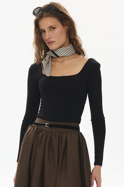 Hooopstore Suede Textured Bitter Brown Thin Belt