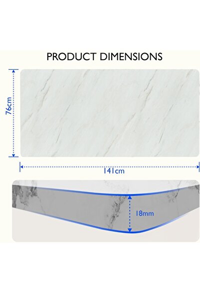 Mahmayi FlexiSpot Electric Standing Desk Ergonomic 141x76 cm Workstation - Egger Marble