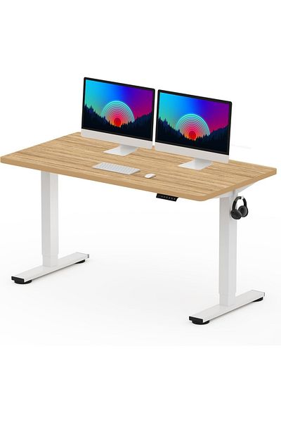 Mahmayi FlexiSpot Electric Standing Desk Ergonomic 141x76 cm Workstation - Coco Bolo