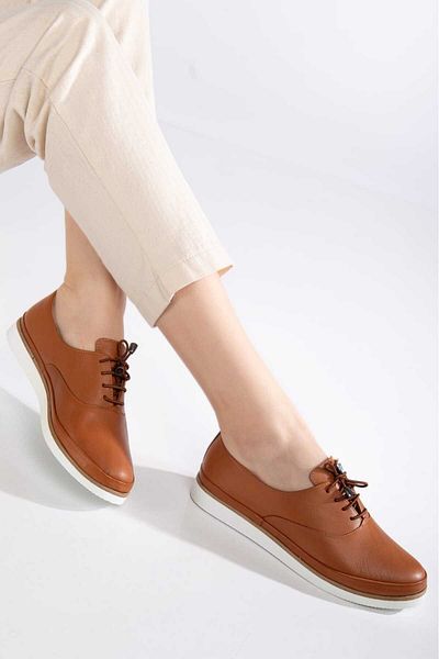 AYAKKABİSEPETİ Genuine Leather Women's Comfort Orthopedic Shoes