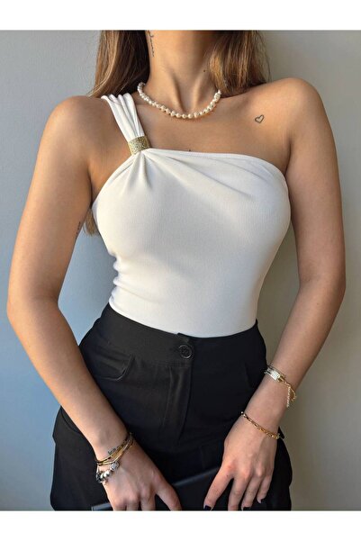 02Lady Fashion BLUZĂ CU CATARAMĂ PE UNUL UMĂR