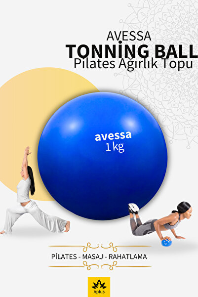 AVESSA Toning Ball Pilates Ağırlık Topu Dengeli Güçlü ve Esnek Bir Vücut - Ku...
