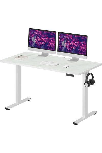 Mahmayi FlexiSpot Electric Standing Desk Ergonomic 141x76 cm Workstation - Egger Marble