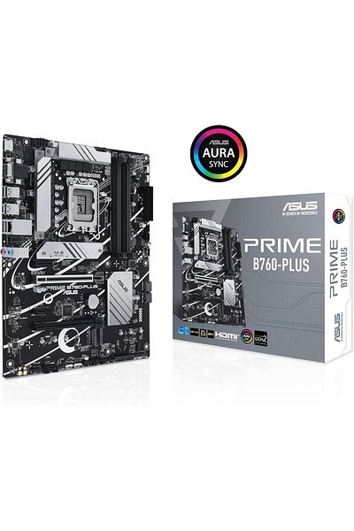 ASUS Prime B760-PLUS Intel B760(13th and 12th Gen) LGA1700 ATX Motherboard PCIe 5.0,DDR5,3X PCIe 4.0