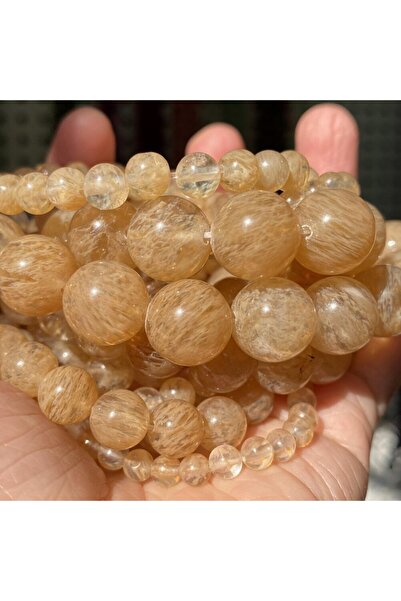 Choice خرز حجر السترين الطبيعي 8 مم، خيط واحد، 45 قطعة، من حجر الكوارتز الورد...