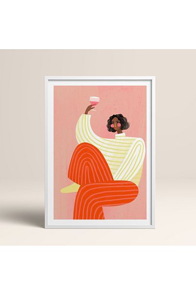HOMEPACK Single Wooden Framed Painting One Piece Poster Painting Tk/1069