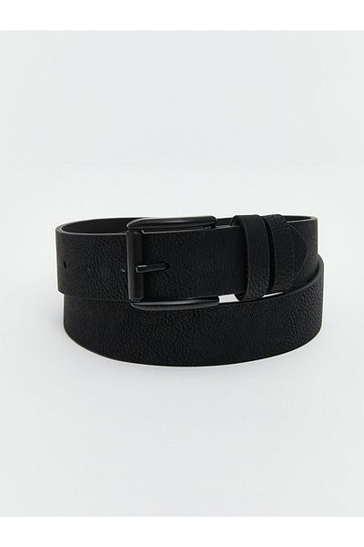 LC Waikiki Black Leather Look Men's Belt
