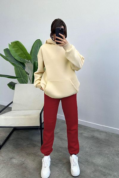 BayBayan Women's Comfortable Wide Bottom Top Colorful Tracksuit Set