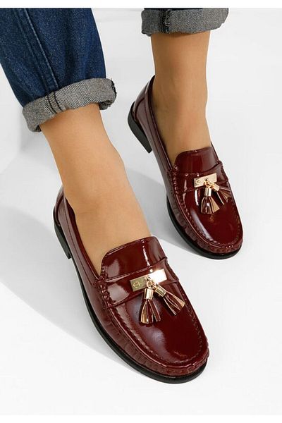 B T Shoes Mocasini dama eleganti Dallas grena