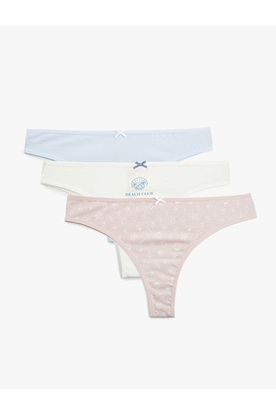 Koton Set de 3 chiloți multicolori din bumbac pentru femei