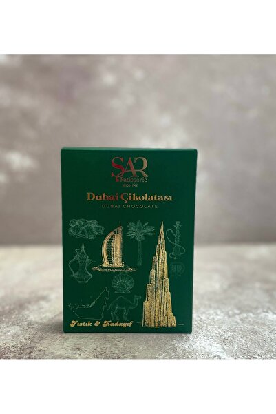 ŞAR PATİSSERİE DUBAI ÇİKOLATASI 70 GR %100 GERÇEK EL YAPIMI ÇİKOLATA