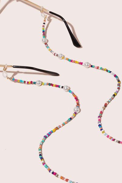 New Obsessions Colorful beaded pearl eyeglass cord