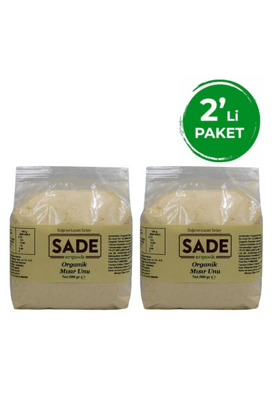 Sade Organik Mısır Unu 2x500 Gr