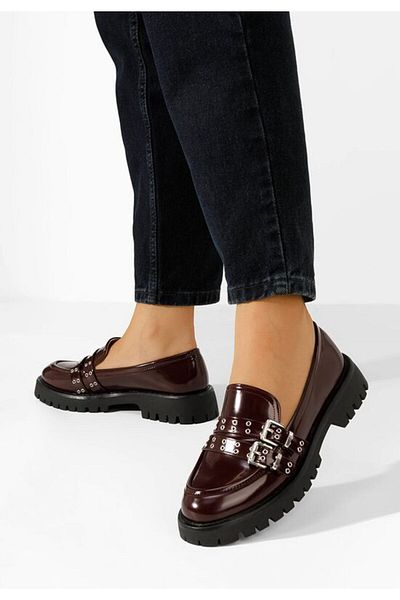 B T Shoes Mocasini dama lacuiti Kyelle grena