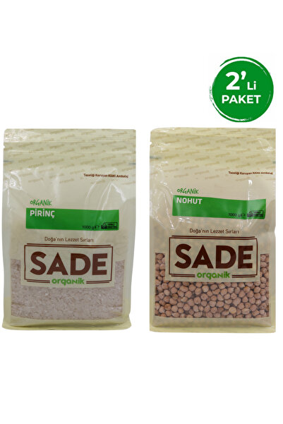 Sade Organik Pirinç 1000 Gr & Nohut 1000 Gr