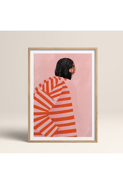 HOMEPACK Единична картина в дървена рамка, единичен плакат, картина TK/1068