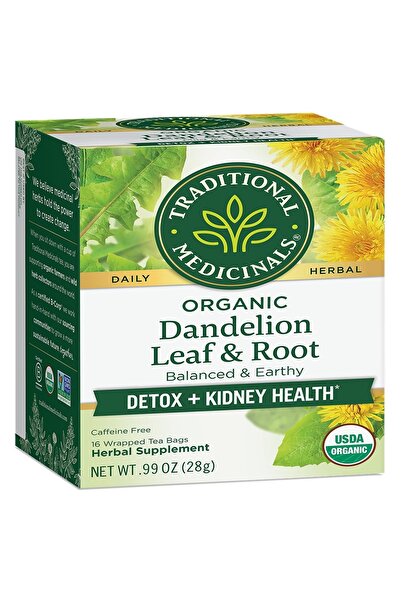 TRADITIONAL MEDICINALS Organic Dandelion Leaf & Root For Detox & Kidney Healt...