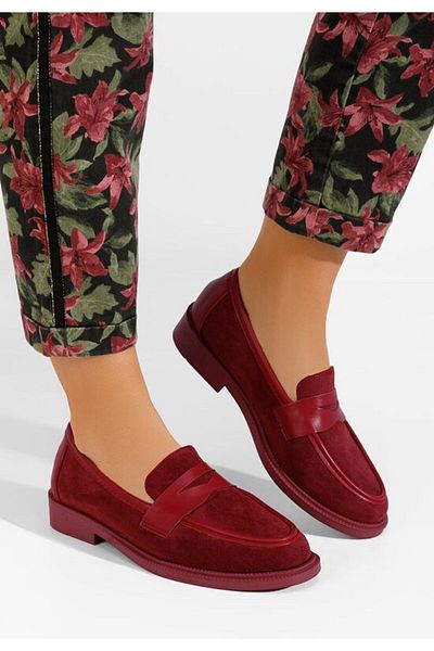 B T Shoes Loafer dama Canberra grena
