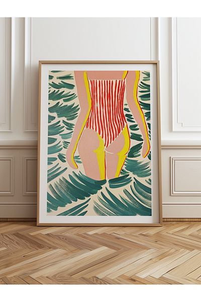 HOMEPACK Единична картина в дървена рамка, единичен плакат, картина TK/1072