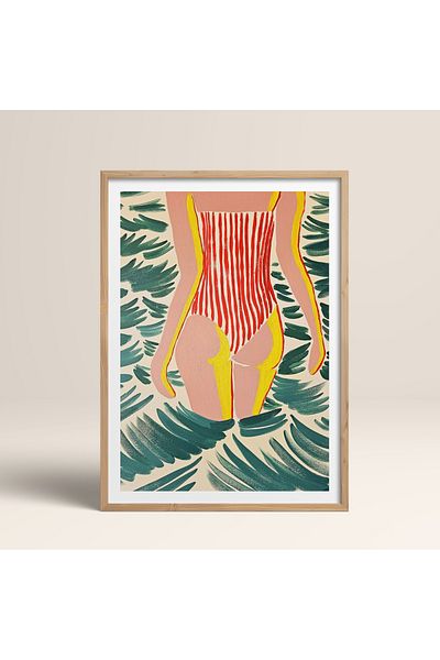 HOMEPACK Единична картина в дървена рамка, единичен плакат, картина TK/1072