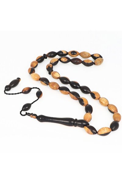 İnan Tesbih مسبحة من خشب الأبنوس مقطوعة بالشعير بلون متنوع