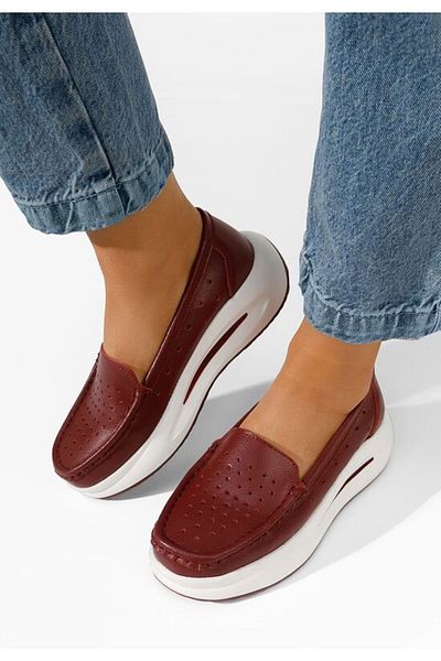 B T Shoes Laurea dark brown leather loafers with thick soles
