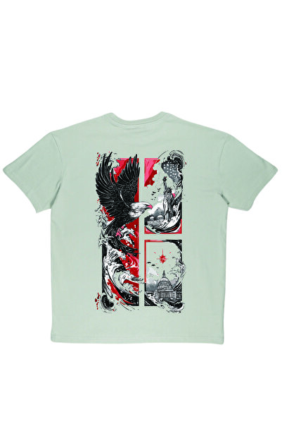 By Caspita Fashion Lenithra SAD Leđa Štampano Unisex Oversize kroj Siva T-shirt