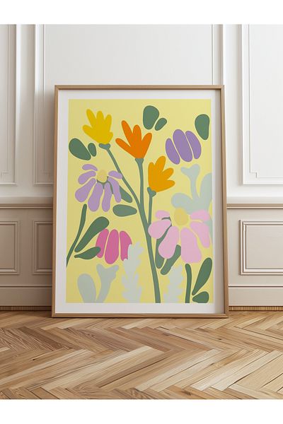 HOMEPACK Единична картина в дървена рамка, единичен плакат, картина TK/1067