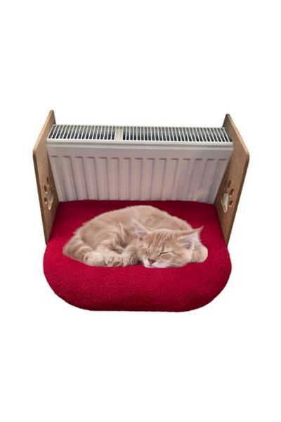 Nursoft Heater Honeycomb Easy to Hang on the Radiator Cat Bed Red