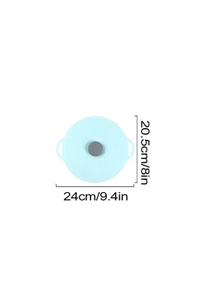 Choice 20.5cm blue Leeseph Silicone Lids for Bowl, Reusable Sealed Suction Lids Fits Cups, Bowls, Plates, P