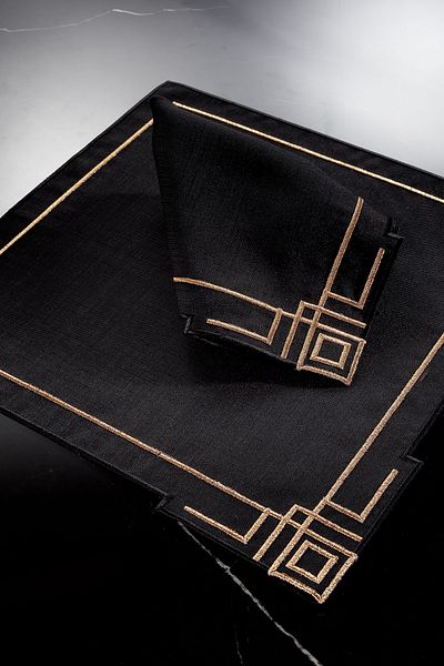ZEBRA CASA Fame 2-Piece Napkin Black/copper