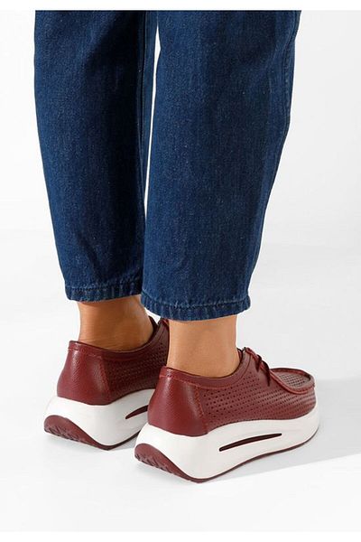 B T Shoes Women's red Melodisa platform loafers