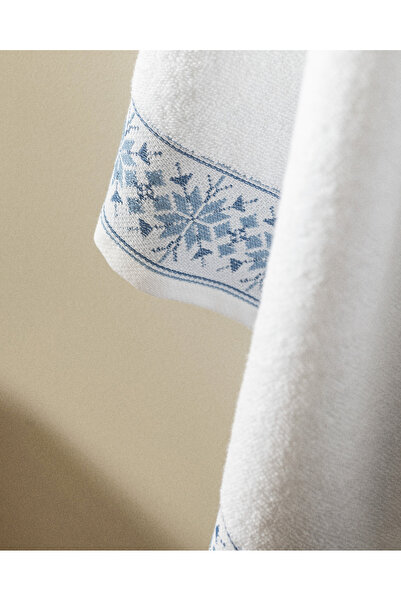 Madame Coco Caresse 100% бавовняний банний рушник - білий/сірий