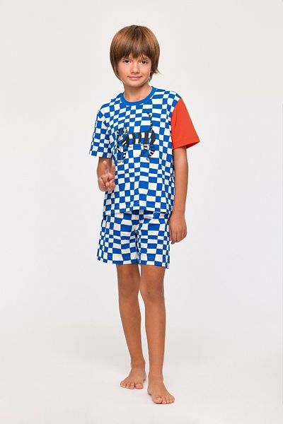Woody Πιτζάμες για αγόρι 10-16 ετών-Hpb - 952-ALLOVER CHECK BLUE WOODY HELEN B