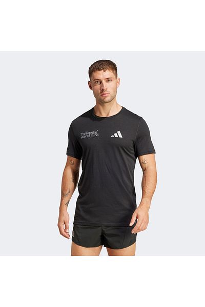 adidas Ultimate Metallic Graphic Men's Black Running T-Shirt