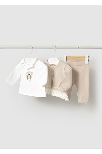 MAYORAL Baby Girl 3 Piece Set Cream