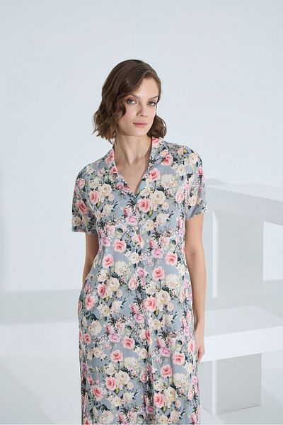 Etoile Bamboo Short Sleeve Pocket Summer Women's Dress 72959