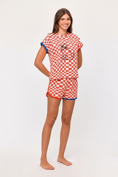 Woody Women's Pajamas - Red Woody Helen B (951-Allover Check)