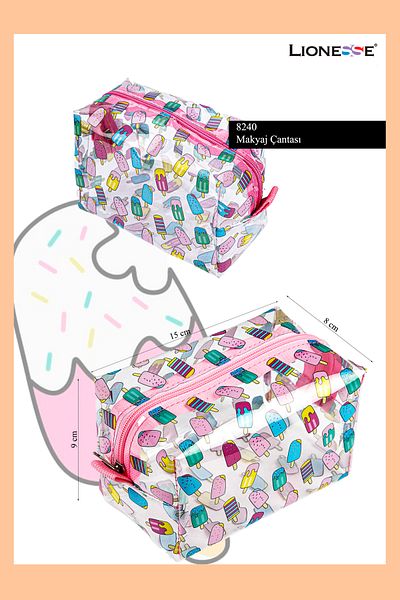 Lionesse Patterned Makeup Bag (8240)