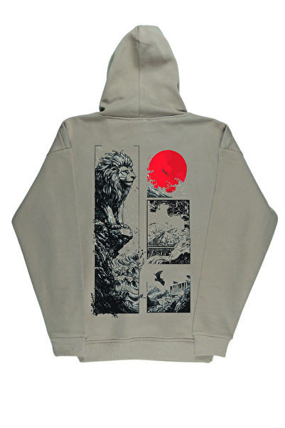 By Caspita Fashion Lenithra The Iran Back Štampano Unisex Oversize kroj Bež H...