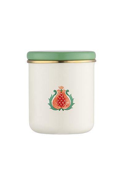 Emsan Pomegranate Enamel Medium Flat Jar