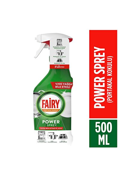 Fairy Power Sprey 3’ü 1 Arada Bulaşık Ve Mutfak Portakal Kokulu 500 ml