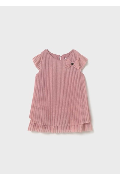 MAYORAL Girl's Tulle Pleated Dress Pink