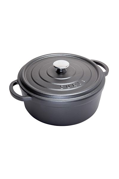 Sürel 32 cm Black Deep Pot Mat
